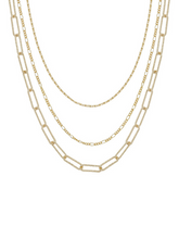 Multi Chain 3 Layered Short Necklace