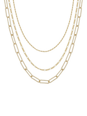 Multi Chain 3 Layered Short Necklace