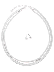 Brass Snake Chain Layered Necklace