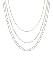 Multi Chain 3 Layered Short Necklace