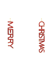 Merry Christmas Glitter Dangle Earrings