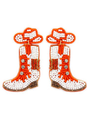 Cowgirl Hat & Boots Dangle Earrings