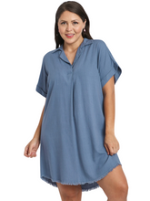 Curvy Fall in Love Linen Dress