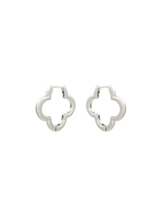 Metal Clover Pin Catch Earring