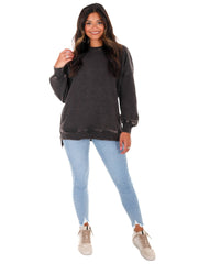 Comfy Acid Wash Pullover