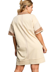 Curvy Close to Me Collared Mini Dress