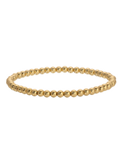 4mm Gold Beaded Stretch Bracelet