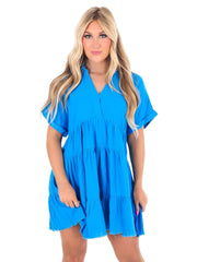 Let's Go Back Linen Dress