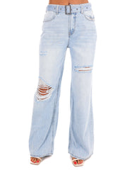 Means A Lot High Rise Wide Leg Jeans