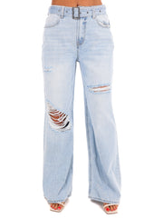 Means A Lot High Rise Wide Leg Jeans