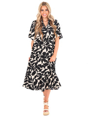 Let You Go Floral Midi Dress