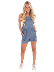 Another Crush Denim Romper