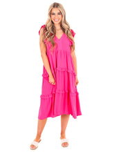 A Little Love Ruffle Midi Dress