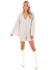 Holiday Vibes Metallic Romper