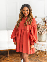 Leave A Message Button Up Dress