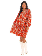 Floral Flirtation V-Neck Dress