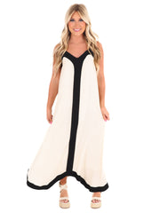 See You Smile Asymmetric Maxi Dress