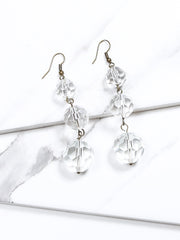 Triple Drop Crystal Earrings