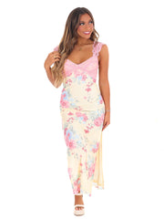 Becoming Me Mesh Floral Maxi Dress