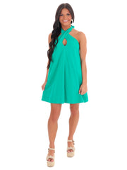 One Fine Day Halter Mini Dress