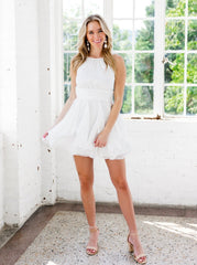 She Said Yes Ruffle Mini Dress