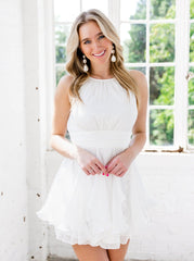 She Said Yes Ruffle Mini Dress