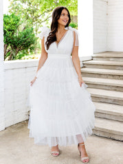 Happily Ever After Pearl Tulle Maxi Dress