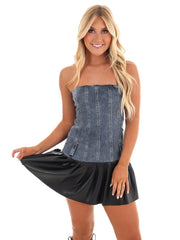 Midnight Rider Strapless Dress