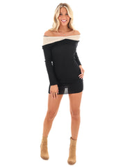 Off the Shoulder Sensation Mini Dress