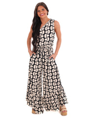 Best Shot Print One Shoulder Jumpsuit