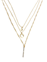 Rhinestone Charm Necklace