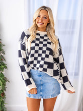 Love You Beyond Checker Sweater