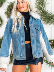 Warm With You Denim Puffer Jacket
