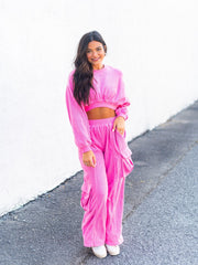 Eyes Closed Corduroy Two Piece Set