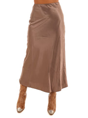 Satin Splendor Midi Skirt