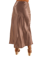 Satin Splendor Midi Skirt