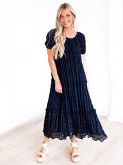 Love is A Game Texture Maxi Dress