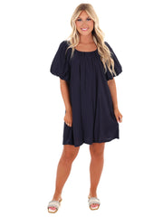 Perfectly Pleated Mini Dress