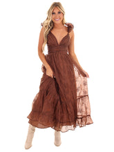 A Vision in Floral Embroidered Maxi Dress