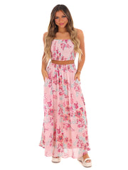 Let Love Blossom Floral Two Piece Set