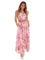 Let Love Blossom Floral Two Piece Set