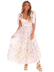 Natural Beauty Floral Midi Dress