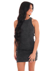 Can't Wait Around Ribbed Mini Dress