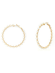Big Pearl Hoop Earrings