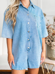 In My Mind Denim Romper