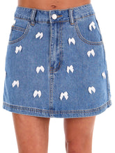 It's A Girl Thing Ribbon Denim Skirt