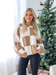 Check Mate Oversized Sweater