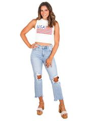 Born to Sparkle USA Crop Top