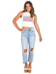Born to Sparkle USA Crop Top