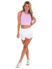 Understand You Chevron Highneck Crop Top